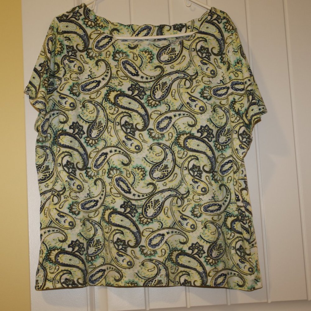 Talbots Short Sleeve Scallop Neck Tee 2X
